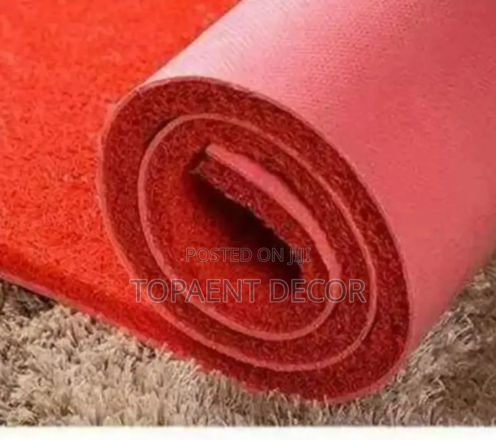 Spaghetti Coiled Red PVC ANTISLIP MATS
