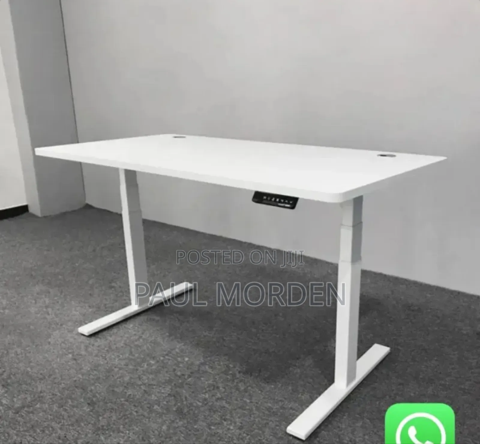 Newly White Adjustable Height Electric Table