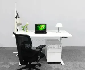 White Electric Adjustable Height Brand New Table