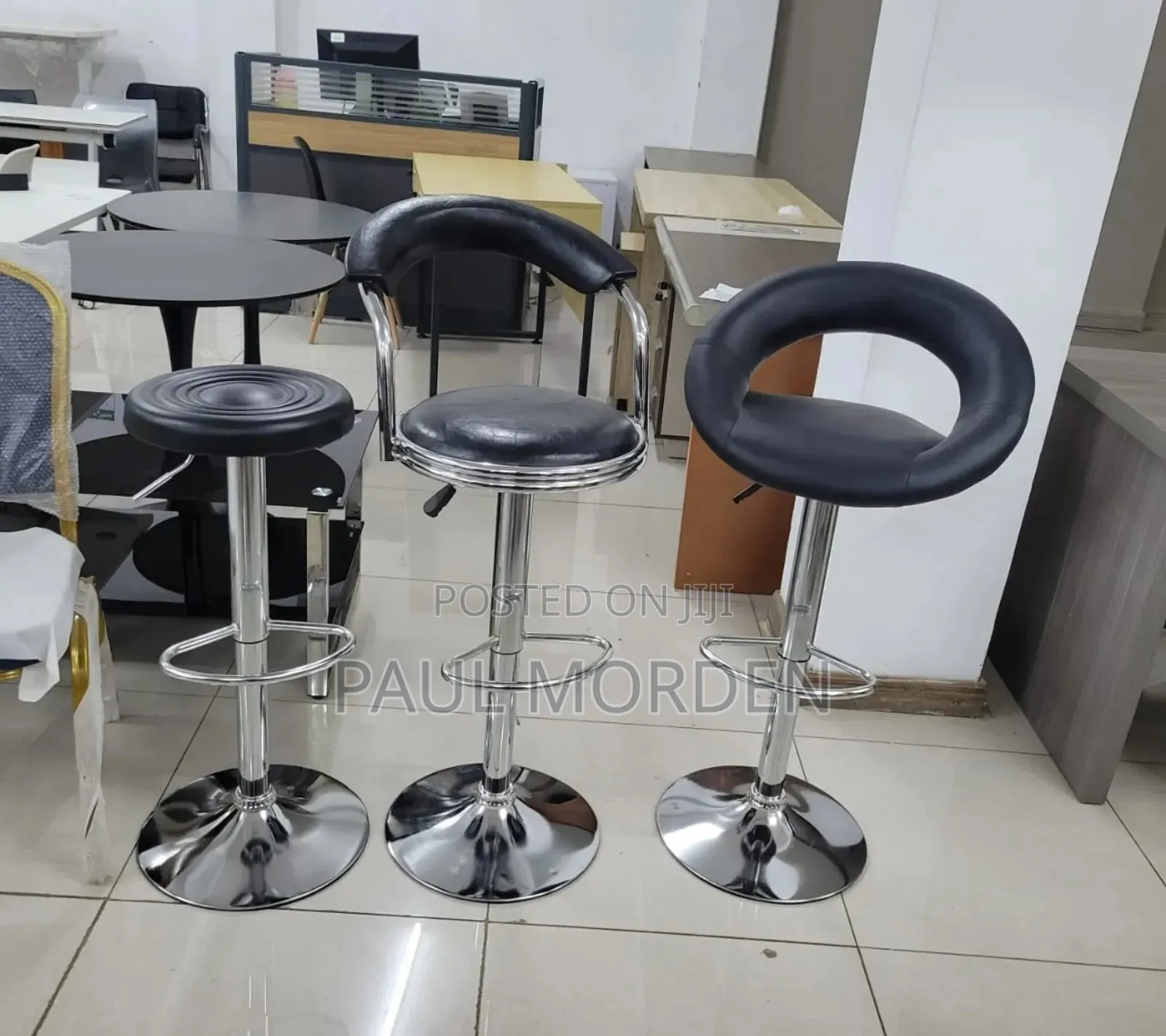 Swivel Padded Adjustable Height Barstool
