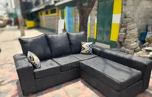 Grey Five Seater Corner Seat Sofa Set on Sale
