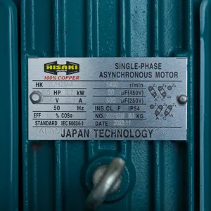 5hp Motor Single Phase Low Speed 100% Copper