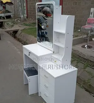 Brown Dressing Table, Sliding Mirror DT-01