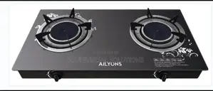Ailyons 2 Burner Glass Top Gas Cooker Infrared