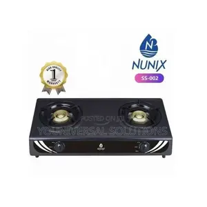 Nunix Auto Ignition Table Top 2 Burner Gas Cooker