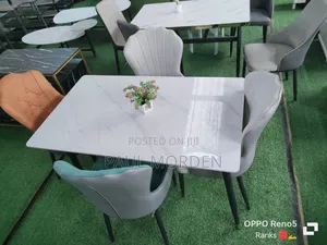 Marble Table Top With Four Dining Chairs