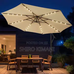 Waterproof Solar Powered Parasol Umbrella