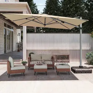 Waterproof Solar Umbrella With Lights for Shade