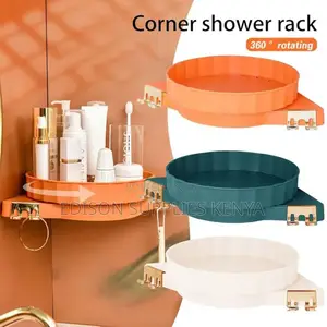 Rotating Shower Caddy 360° Rotating Corner Bathroom Shelf