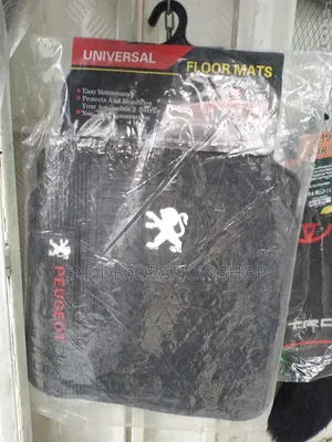 Peugeot White Logo Dust Carpet Rubber Mats