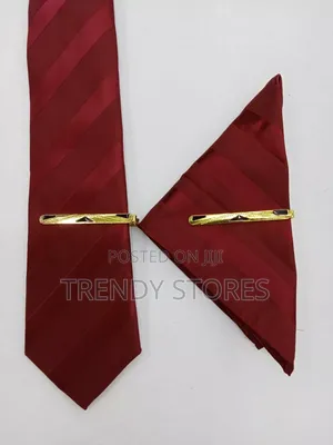 Silk Men's Tie With Pocket Square