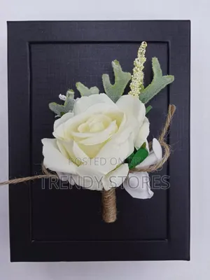 White Rose Pocket Suit Flower