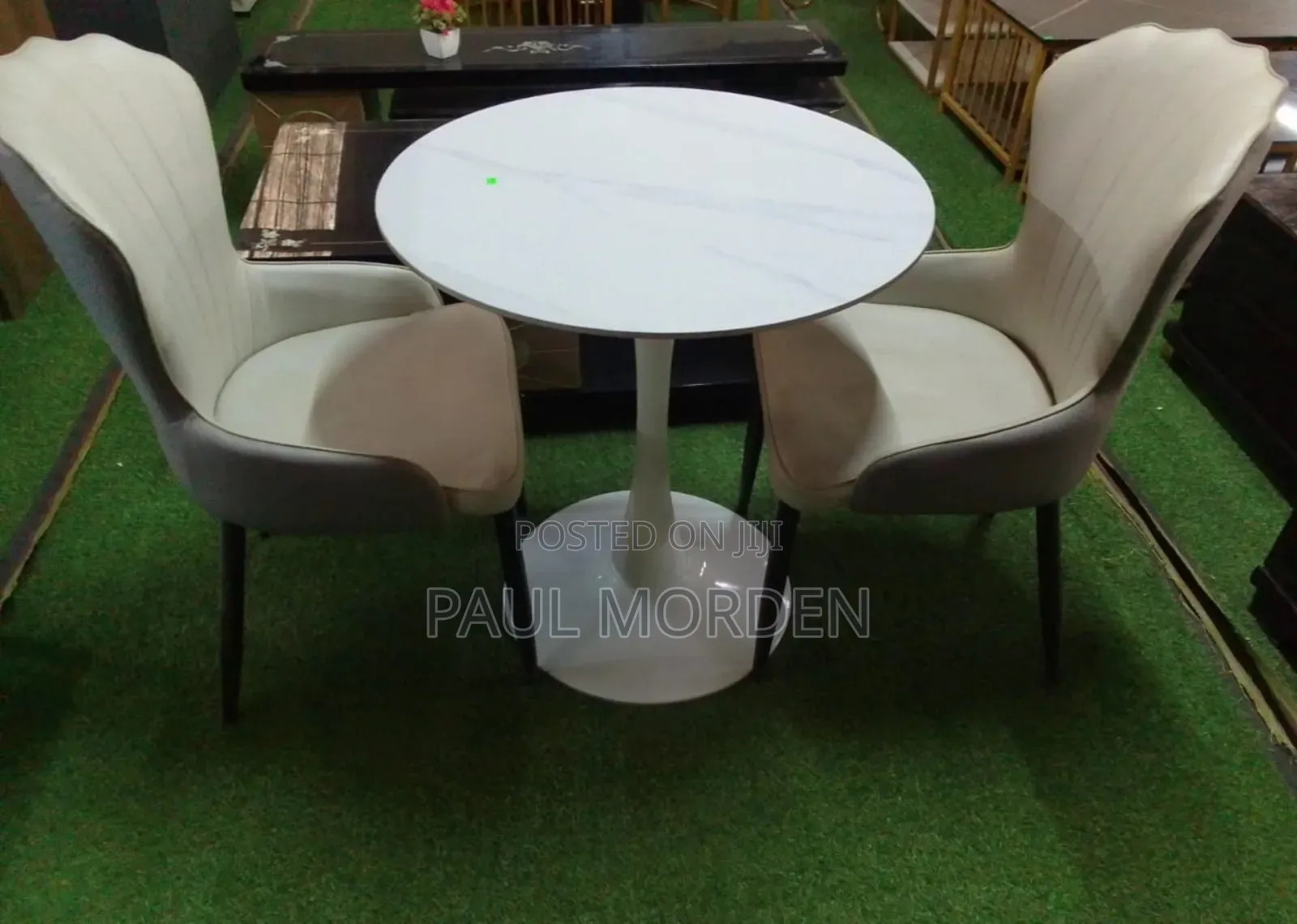 Round Dining Table With Two Dining Chairs