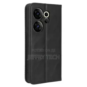 Bofink Vintage Tecno Camon 20 Premier Leather Case - Black
