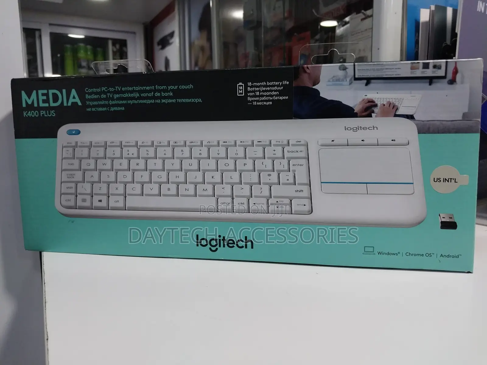 Logitech Plus Wireless With Touch Keyboard 2.4ghz White