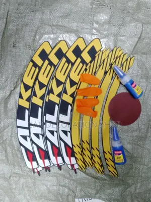 Falken Tire Stickers Decoration in White-Yellow With Glues