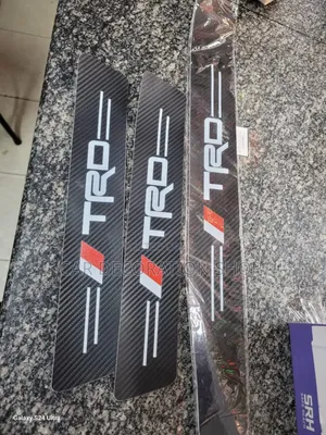 4pc Pack TRD Carbon Style Doorstep Side Antiscratch Stickers