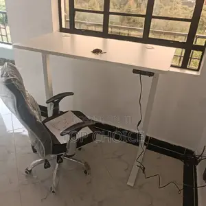Leather Office Chair and Electric Table