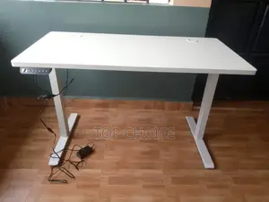 White Electric Adjustable Desk