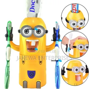 Minions Automatic Toothpaste Dispenser Kid Toothbrush Holder