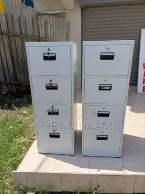 Metallic 4 Drawer Storage Cabinets