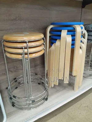 Wooden Puff Pedicure Stools