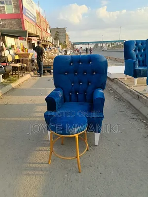 Pedicure Seat and a Pouf, Latest Design, Blue 