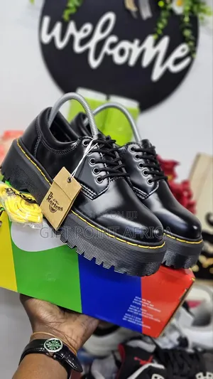 Leather Dr Martens Double Sole Shoes