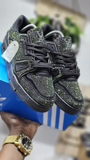 Black Louis Vuitton Glitters Unisex Sneakers