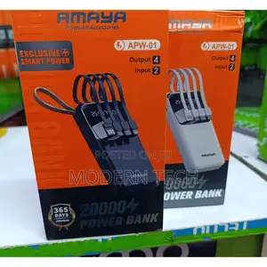 Amaya APW-01 20000mah Power Bank Fast Charging With 4 Lines