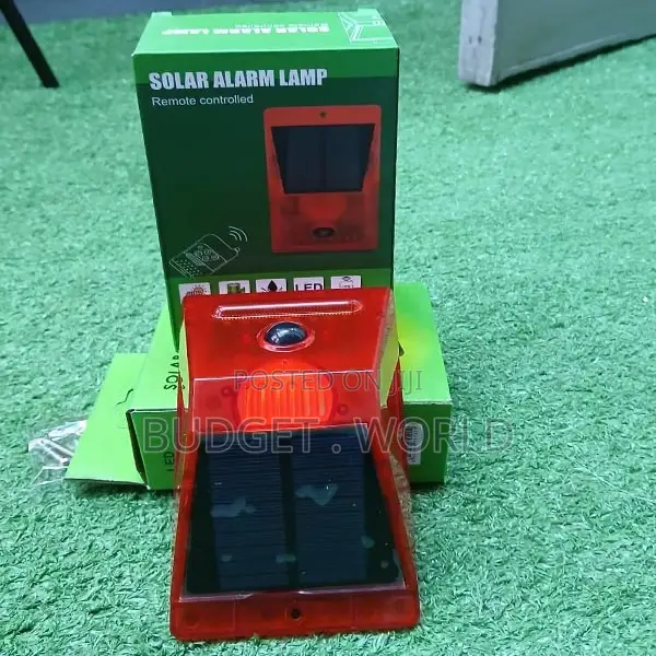 8 Led Solar Alarm Light Solar Strobe Light Remote -Sensor