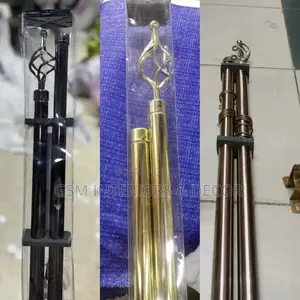 Black Curtain Rods Double