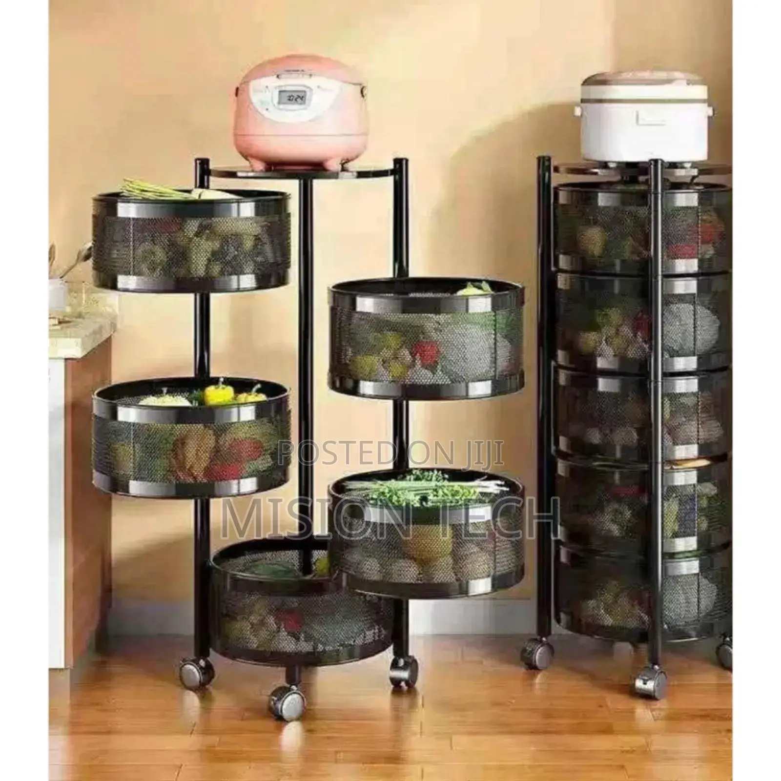 *Round Fruit Rack With Wheels