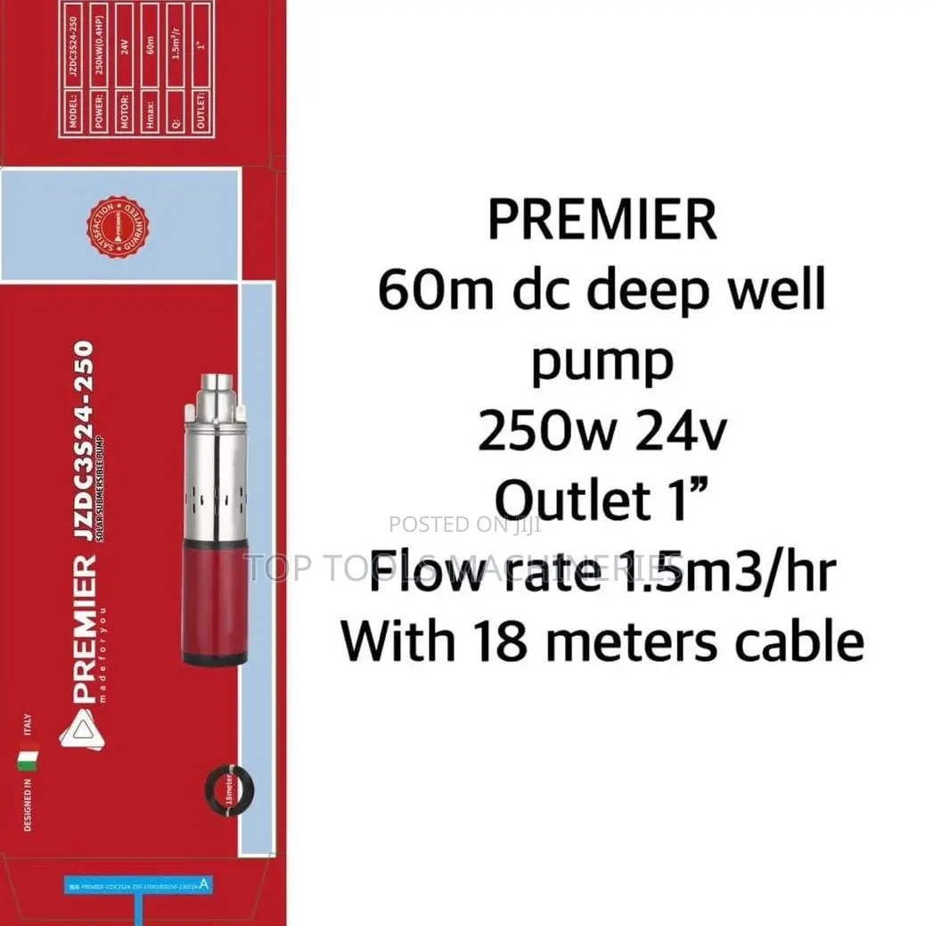 60m Dc Solar Waterpump 250w 12v 1inch