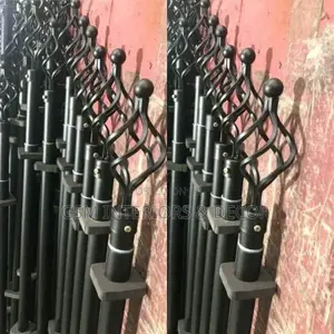 2 Meters Double Curtain Rods Black