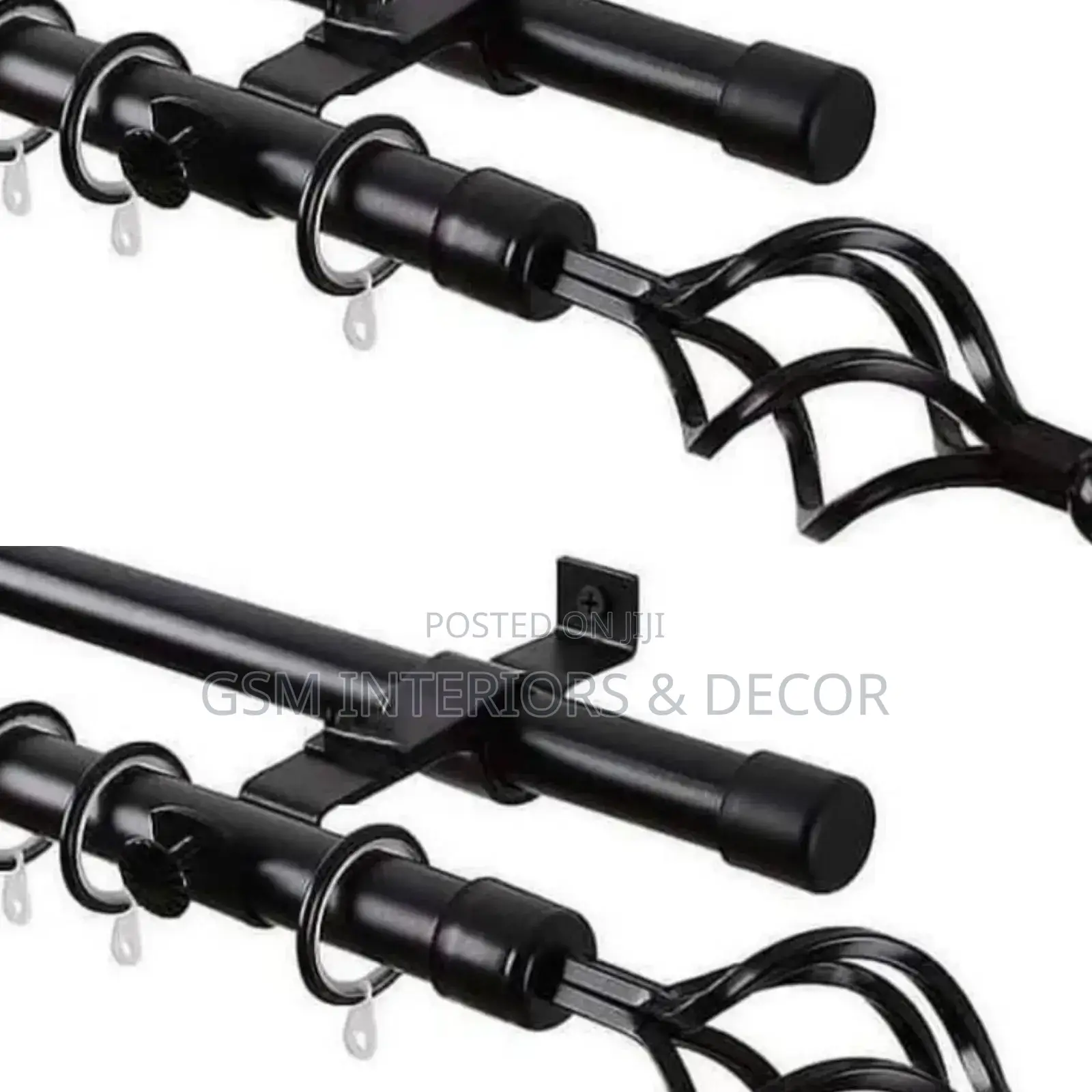 Black Curtain Rods Available