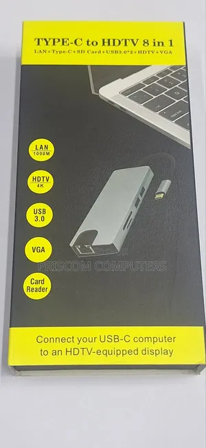 Type C To Hdmi Adapter 8 In 1 Type C Docking Station