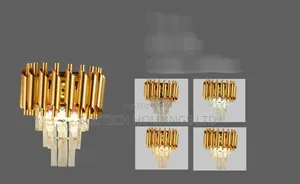 Unique LED Crystal Golden Metal Wall Bracket Light Lk8