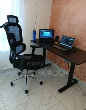 Office Electrical Table 140cm With Orthopedic Office Chair