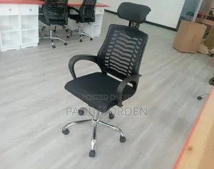 Newly Black Office Chair With Headrest