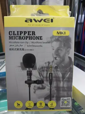 Awei Mini Portable Clip-on Lapel Lavalier Condenser Mic