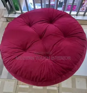 Maroon Round Floor Pillow