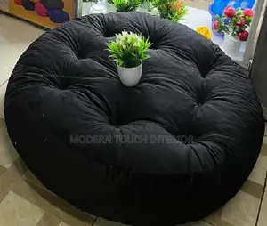 Black Cozy Floor Pillow