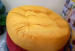 Round Mustard Floor Pillows