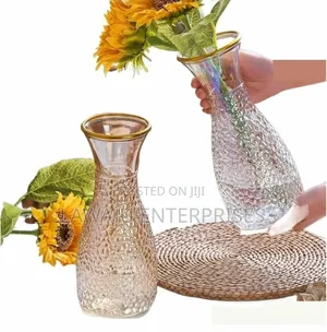 High Gold Brim Flower Vase
