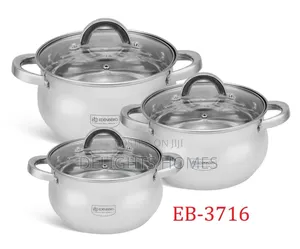 6pc Edenburg Stainless Steel Cookware. _,Je