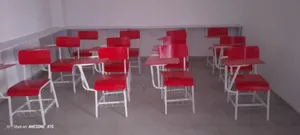 Arm Chair College Painted Red White