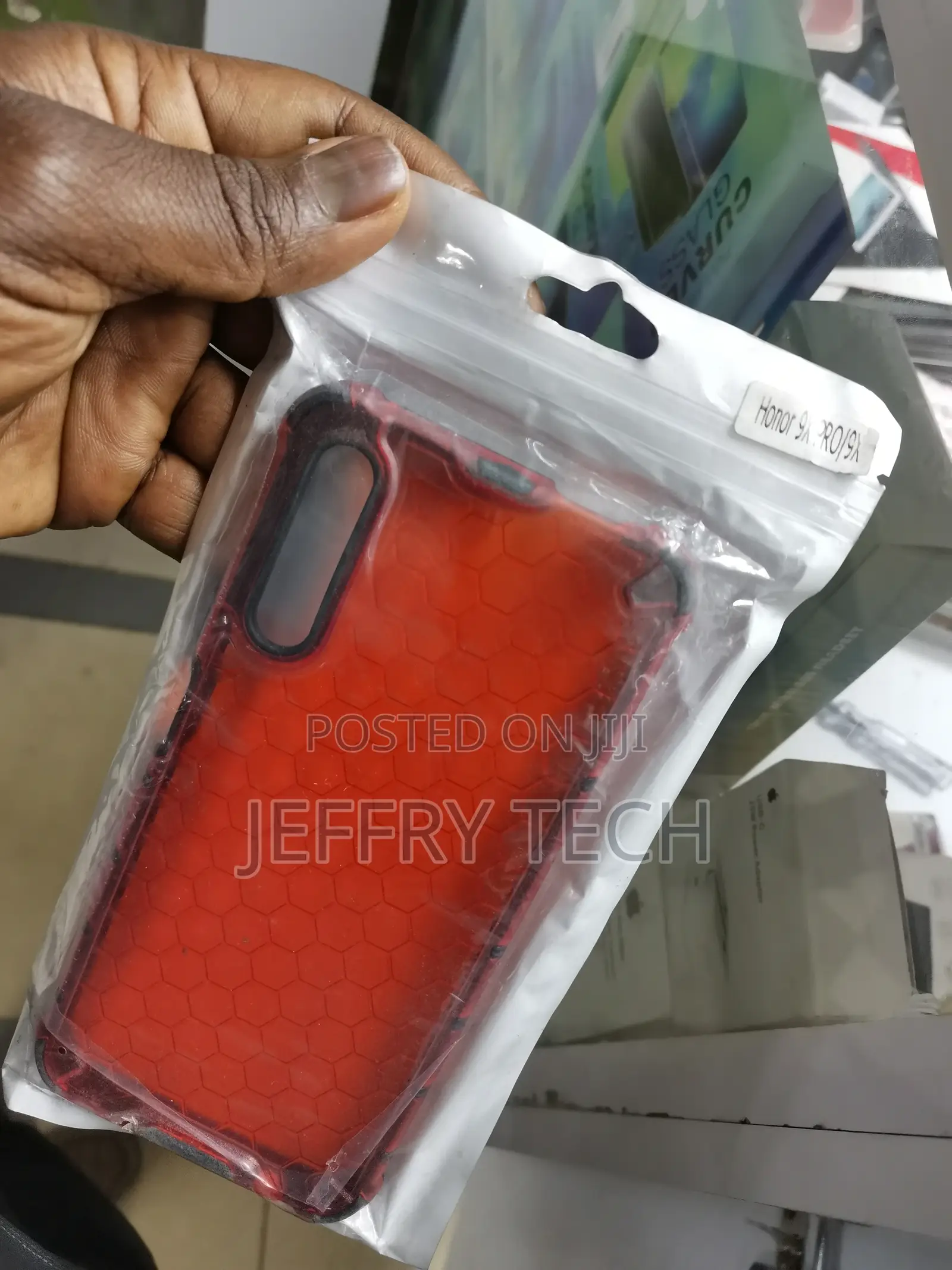 Honor 9X Pro | Honeycomb Pattern Back Case Cover for Honor 9