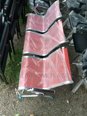Red Metallic Waiting Chair