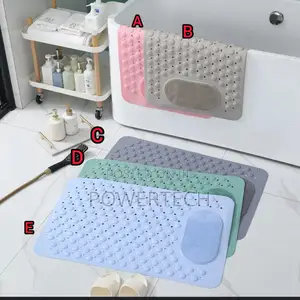 * Bathroom Anti-Slip Mat With a Foot Brush .